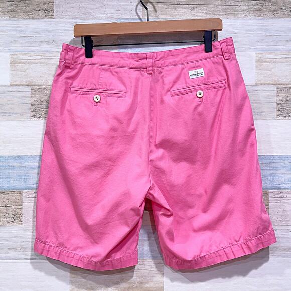 Vineyard Vines 9" Club Shorts Pink Flat Front Stretch Chino Casual Mens 33 - Picture 3 of 5